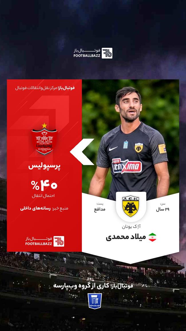 انتقال میلاد محمدی به پرسپولیس