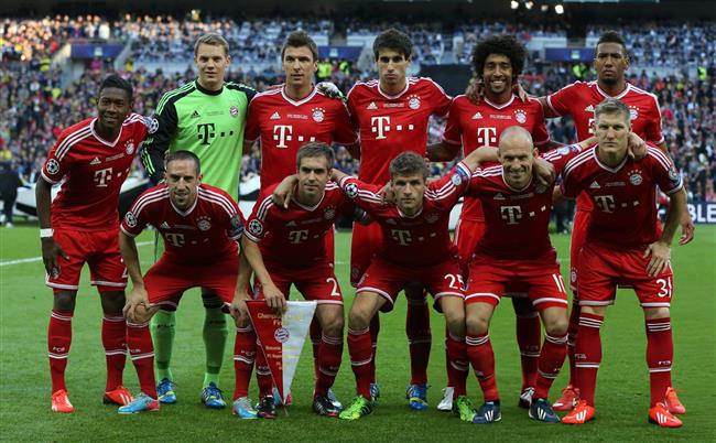 عکس تیمی بازیکنان بایرن مونیخ در سال 2013