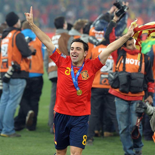 شادی ژاوی هرناندز از قهرمانی اسپانیا در جام جهانی 2010