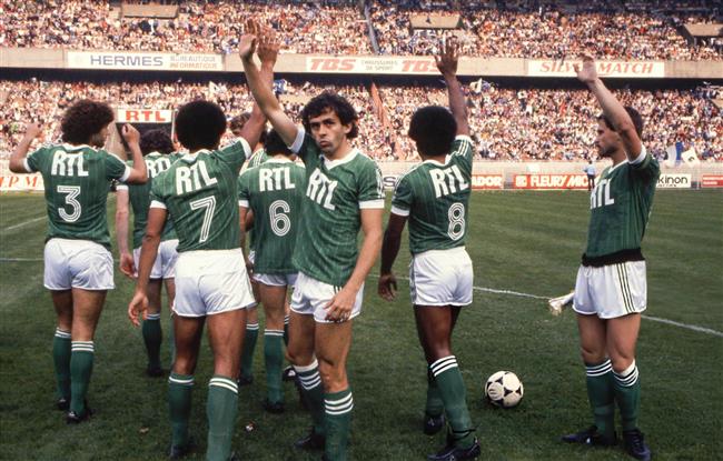 میشل پلاتینی فوق‌ستاره سنت‌اتین در دهه 80 میلادی