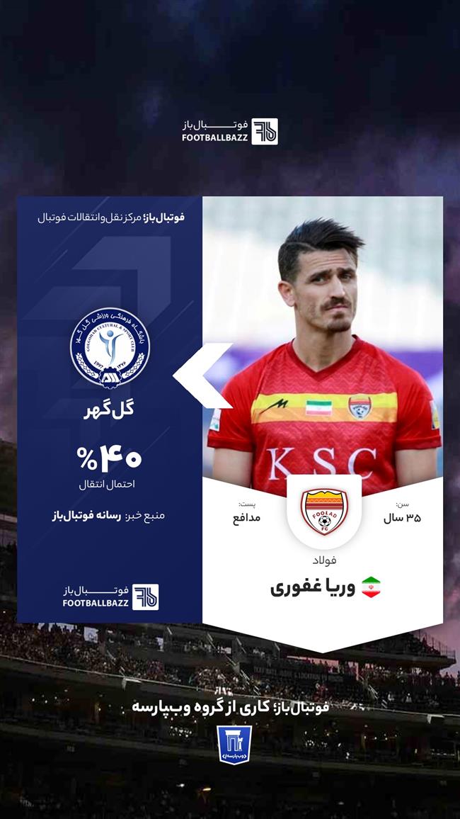 انتقال وریا غفوری به گل گهر