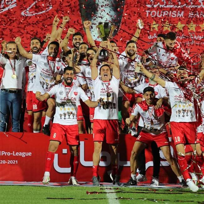 جشن پنجمین قهرمانی متوالی پرسپولیس در لیگ برتر ایران