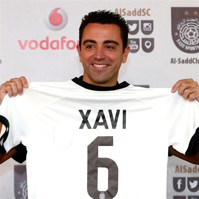 ژاوی در مراسم معارفه باشگاه السد قطر