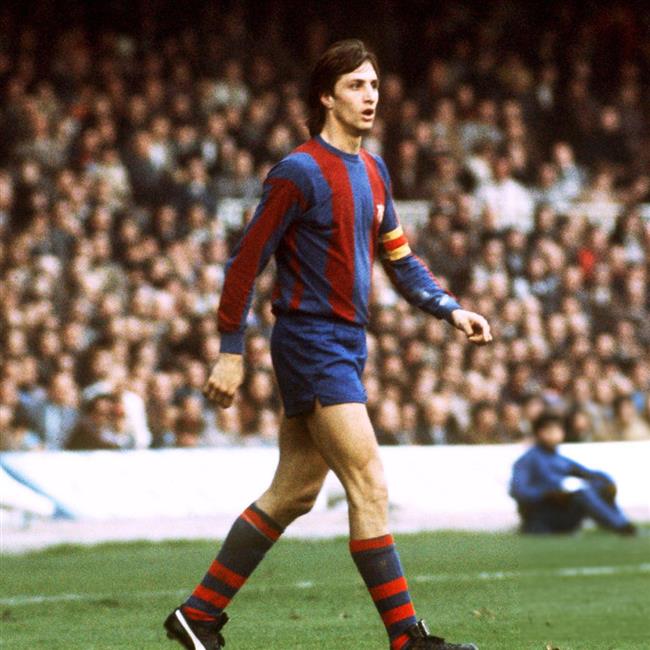 یوهان کرایف ستاره بارسلونا در دهه 70 میلادی