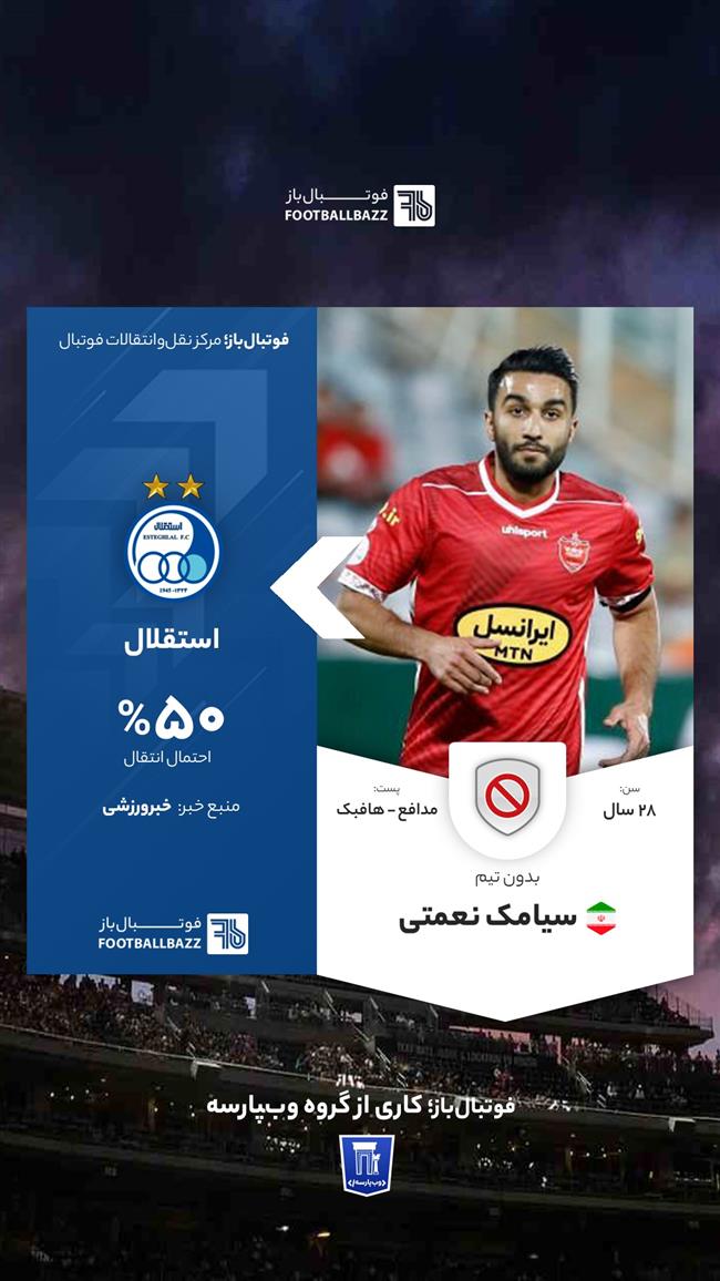 انتقال سیامک نعمتی به استقلال