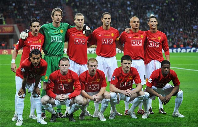 عکس تیمی بازیکنان منچستر یونایتد در سال 2008