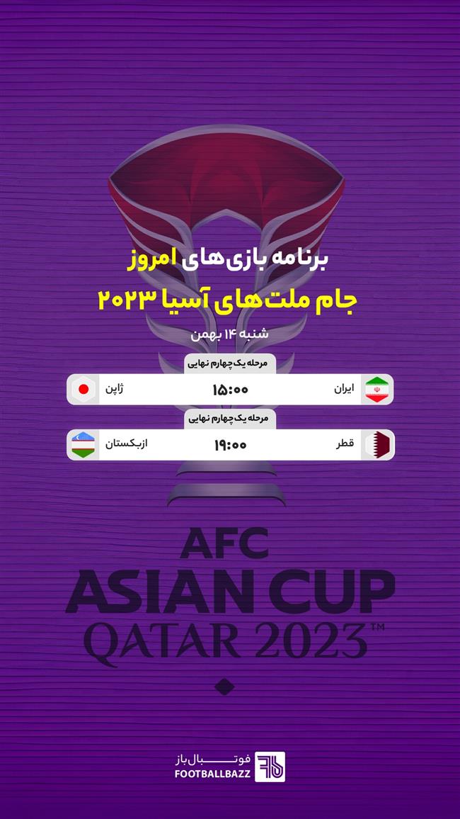 برنامه بازی های جام ملت های آسیا